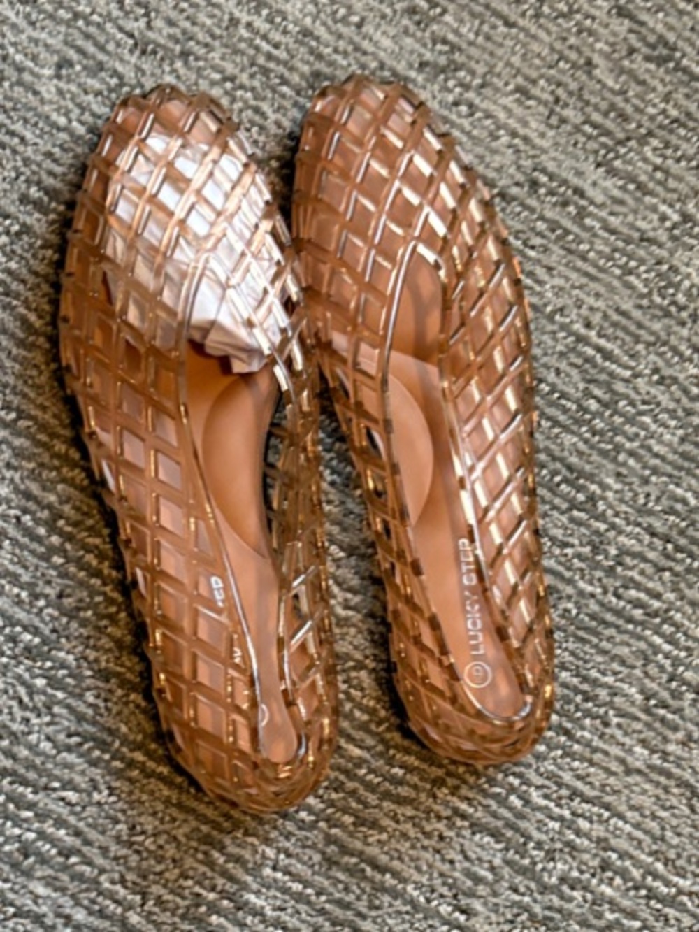 Woven Brown Women's Slip-On Jelly Shoes NWOT